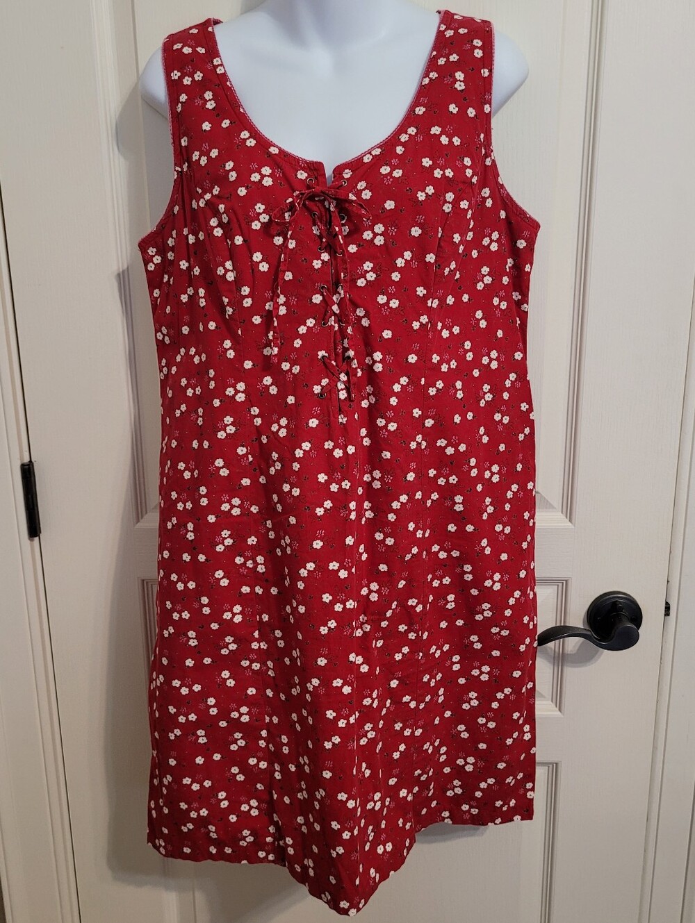 Faded Glory Cotton Sleeveless Casual Sheath Dress - Sz L, GUC